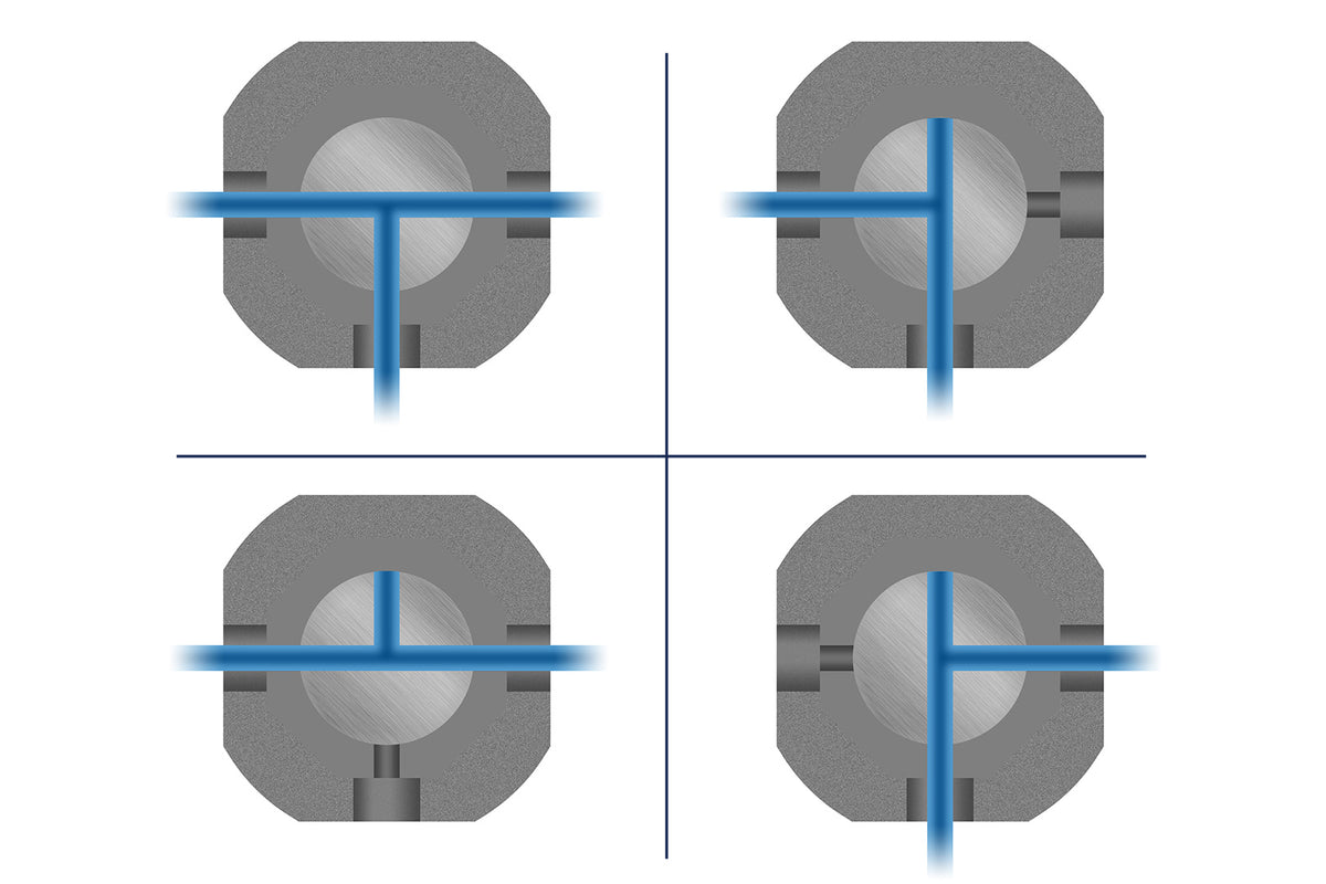 Manual Valve, 3-Port "T" Flow Path (3-3), PTFE/CTFE, HVX 86903 - Valves Fittings & Tubing - Hamilton Company