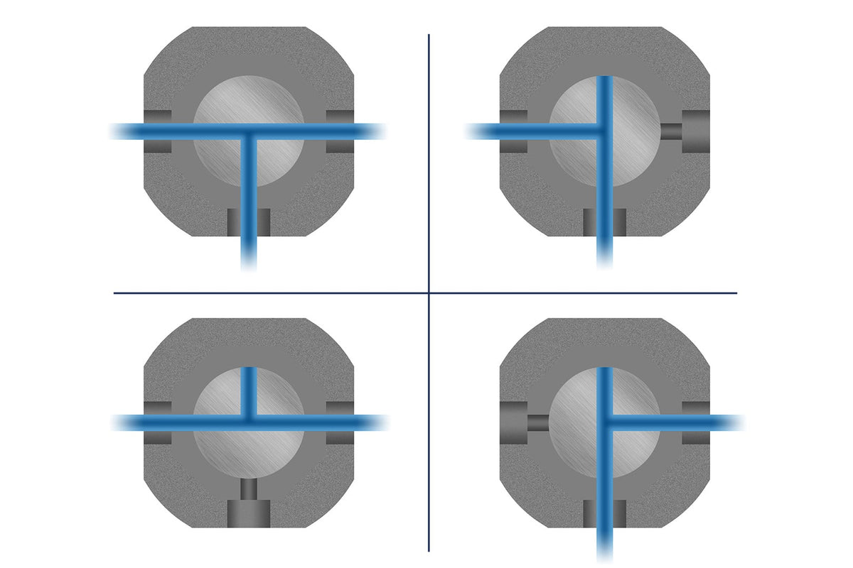 Manual Valve, 3-Ports, "T" Flow Path (3-3), PTFE/CTFE, HV 86727 - Valves Fittings & Tubing - Hamilton Company