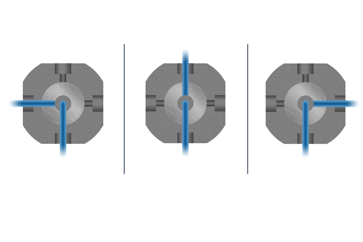 Manual Valve, 3-Port Distribution Flow Path (3-5), PTFE/CTFE, HVP 86787 - Valves Fittings & Tubing - Hamilton Company