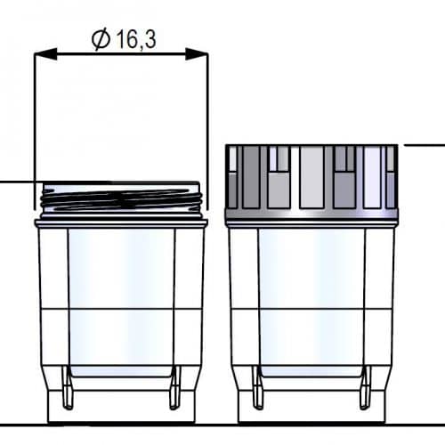 3.00ml Screw Cap Tubes with External Thread Hybrid Flat bottom (Net Volume 2.45ml with Screw Cap at room temperature) (Large