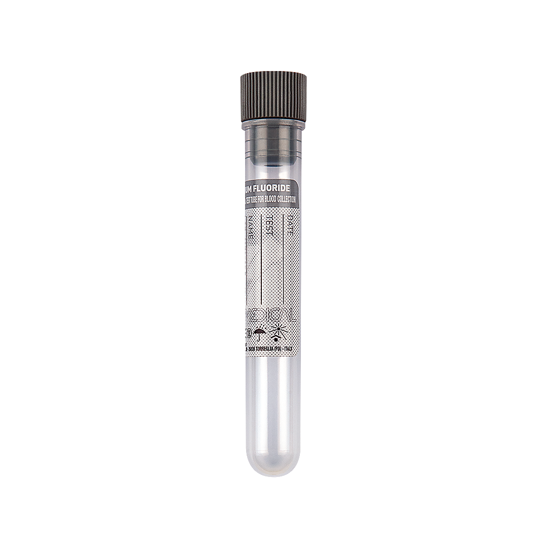Blood Collection Tubes with Potassium Fluoride, 2.5-4 ml blood, grey cap (32156)