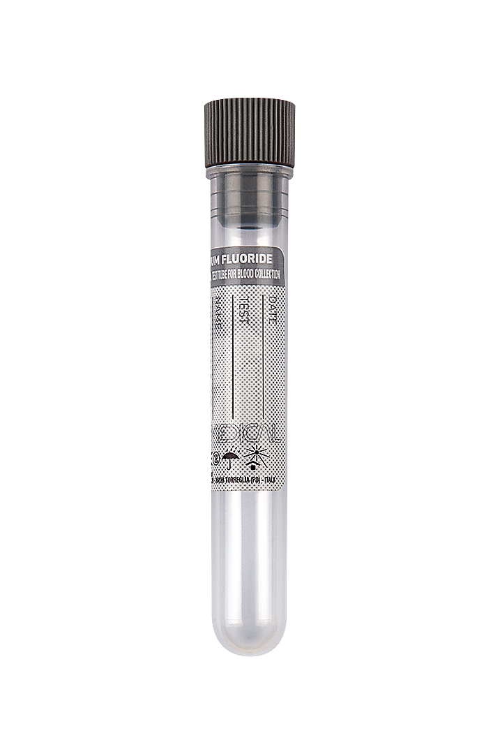 Blood Collection Tubes with Potassium Fluoride, 2.5-4 ml blood, grey cap (32156)