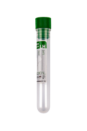 Blood Collection Tubes with Lithium Heparin, 2.5-5 ml blood, dark green cap (32306)