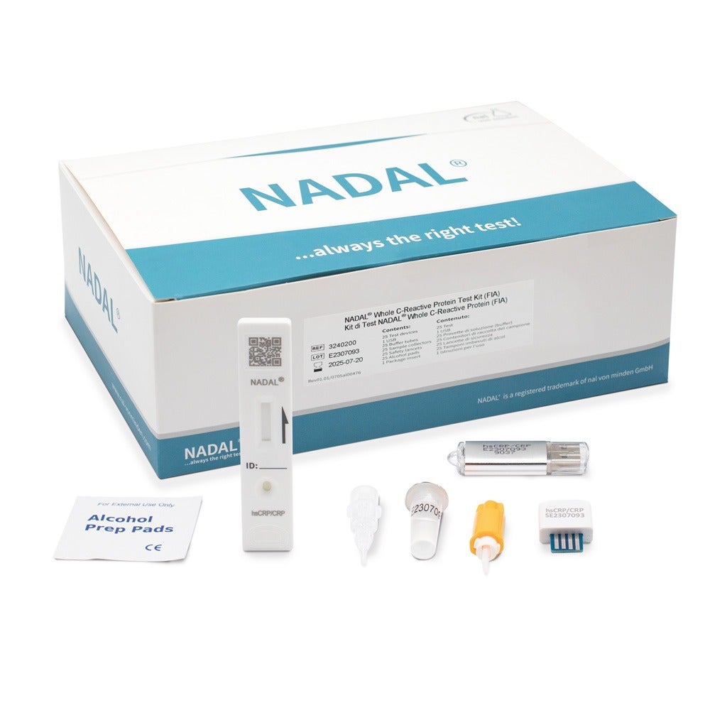 NADAL CRP / hsCRP Whole C-Reactive Protein Test (FIA), 25 Tests (3240200)