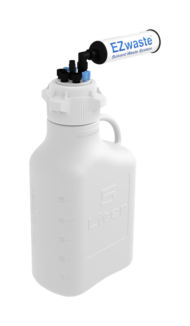 EZwaste® HPLC Solvent Waste System, Heavy Duty Reusable Carboy, 83B VersaCap (332-2412-OEM) — Foxx Life Sciences