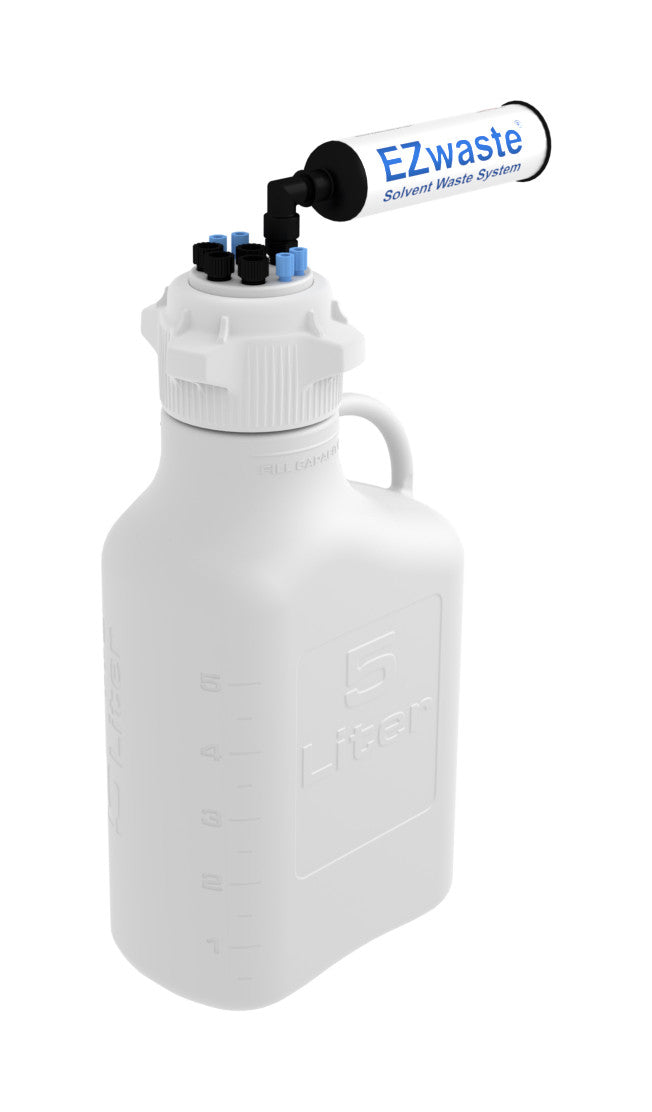 EZwaste® HPLC Solvent Waste System, Heavy Duty Reusable Carboy, 83B VersaCap (332-2412-OEM) — Foxx Life Sciences
