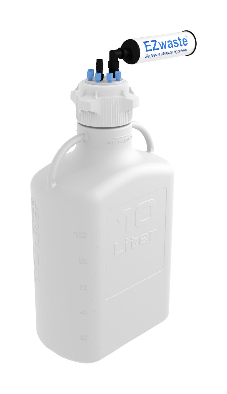 EZwaste® HPLC Solvent Waste System, Heavy Duty Reusable Carboy, 83B VersaCap (332-2412-OEM) — Foxx Life Sciences