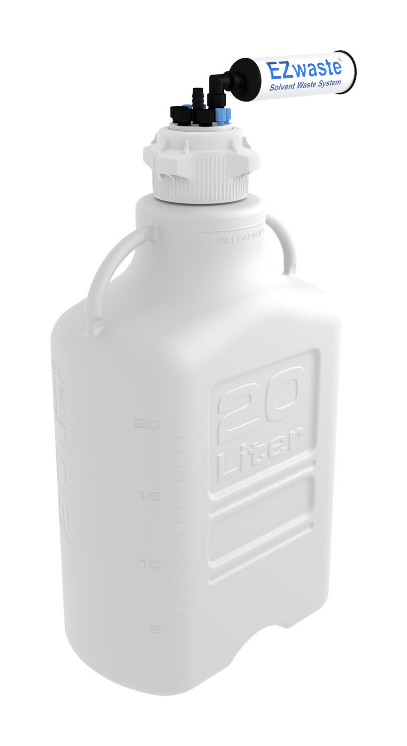 EZwaste® HPLC Solvent Waste System, Heavy Duty Reusable Carboy, 83B VersaCap (332-2412-OEM) — Foxx Life Sciences