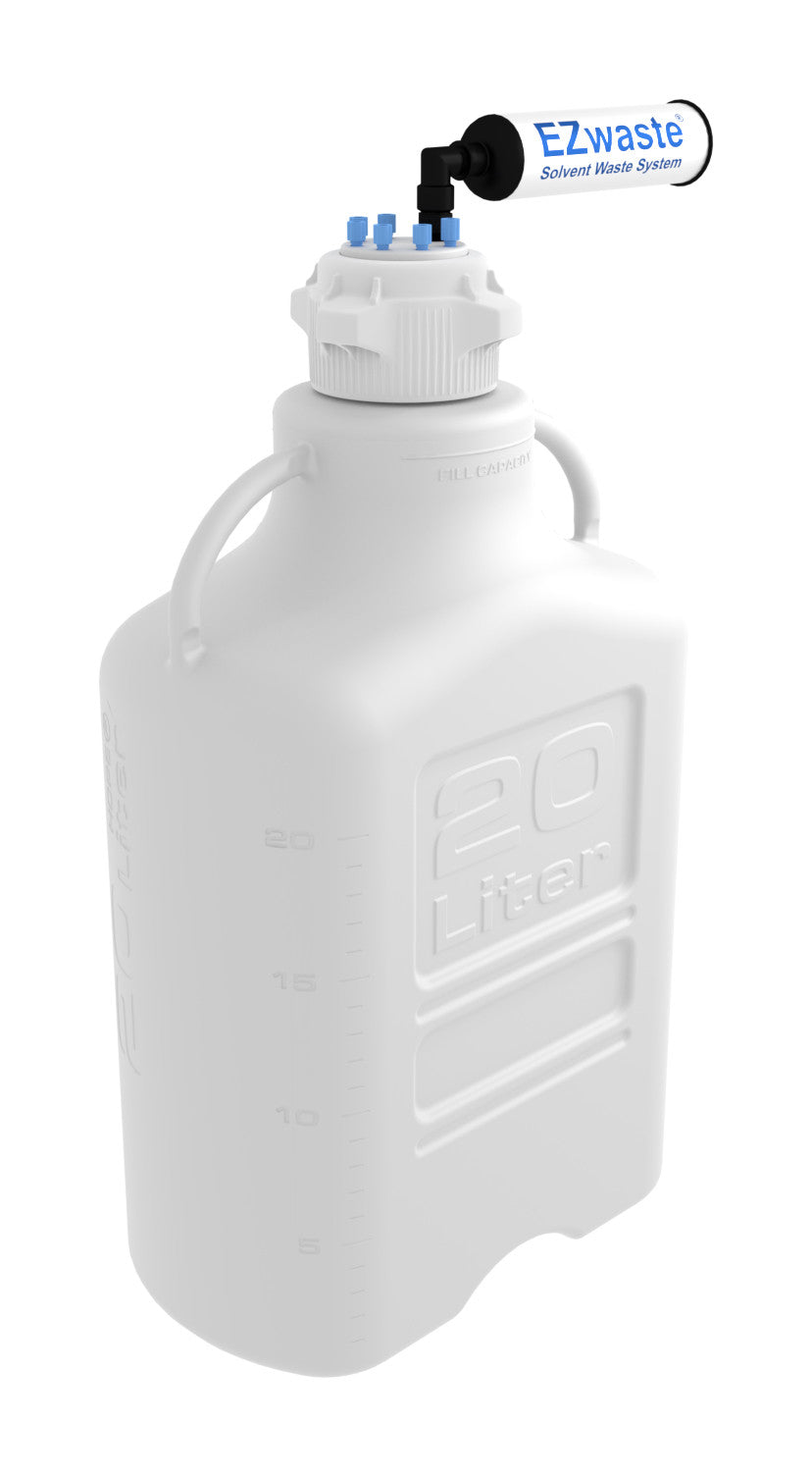 EZwaste® HPLC Solvent Waste System, Heavy Duty Reusable Carboy, 83B VersaCap (332-2412-OEM) — Foxx Life Sciences