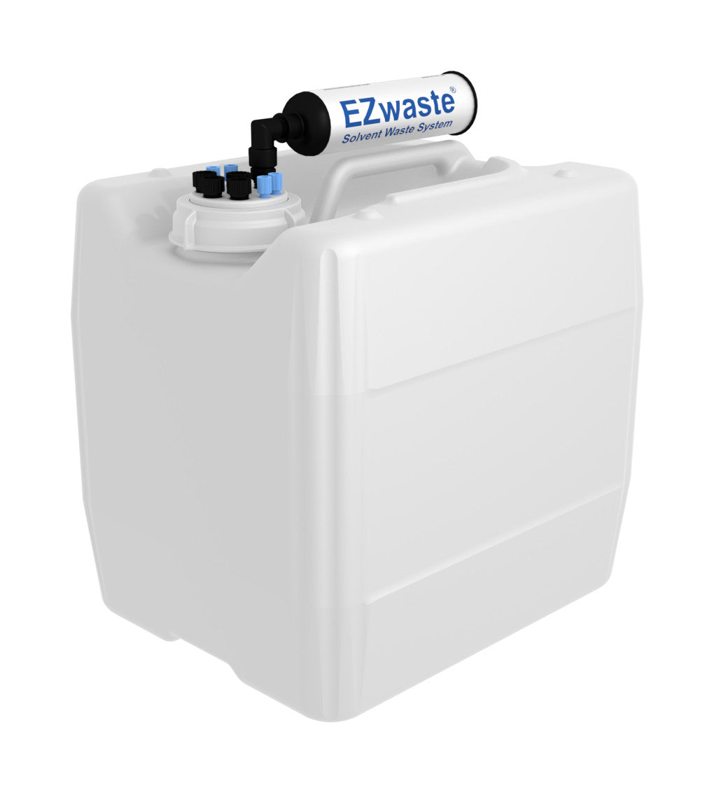 EZwaste® UN/DOT Container, VersaCap® S70, 4x 1/8" + 4x 1/4" Ports (332-AB16-OEM) — Foxx Life Sciences
