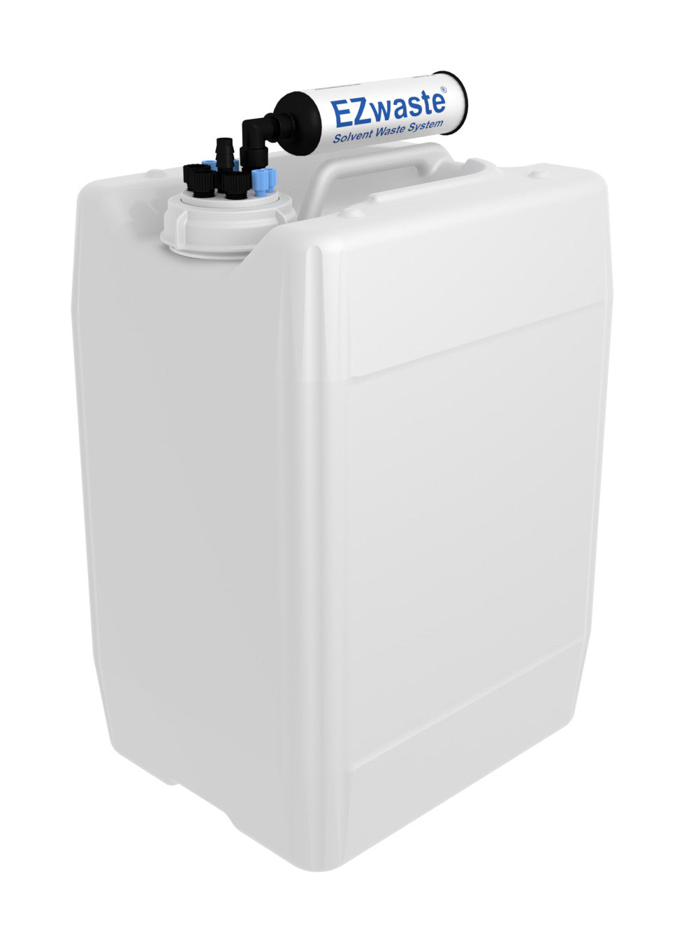 EZwaste® UN/DOT Filter Kit, VersaCap®S70 , 4 ports for 1/8" OD Tubing, 3 port for 1/4" OD Tubing, 1 port for 1/4" HB or 3/8"HB with 20L Container (332-BB15-OEM) — Foxx Life Sciences