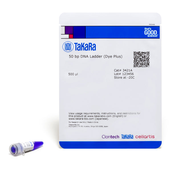 50 bp DNA Ladder (Dye Plus) 3421A - Cloning - Takara Bio
