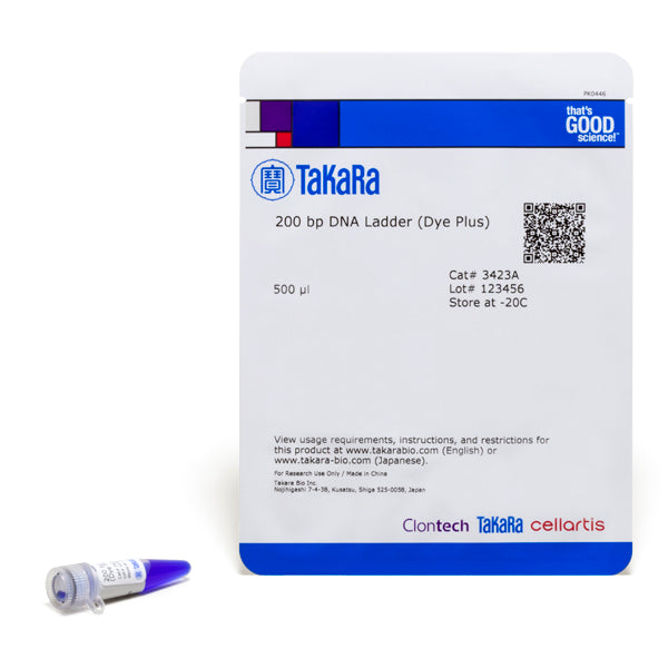 200 bp DNA Ladder (Dye Plus) 3423A - Cloning - Takara Bio
