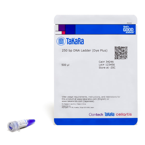 250 bp DNA Ladder (Dye Plus) 3424A - Cloning - Takara Bio