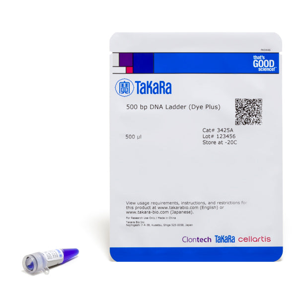 500 bp DNA Ladder (Dye Plus) 3425A - Cloning - Takara Bio