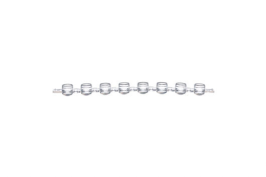 SAPPHIRE 8-CAP STRIP, PP - Natural / Domed, For 6732Xx - Greiner Bio-One (373270)