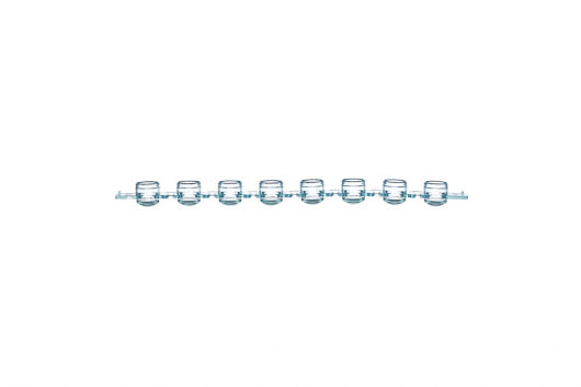 SAPPHIRE 8-CAP STRIP, PP - Blue / Domed, For 6732Xx - Greiner Bio-One (373274)