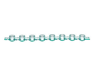 SAPPHIRE 8-CAP STRIP, PP - Green / Domed, For 6732Xx - Greiner Bio-One (373275)
