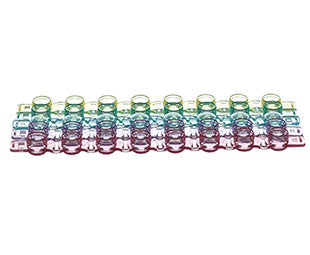 SAPPHIRE 8-CAP STRIP, PP - Assorted / Domed For 6732Xx - Greiner Bio-One (373281)