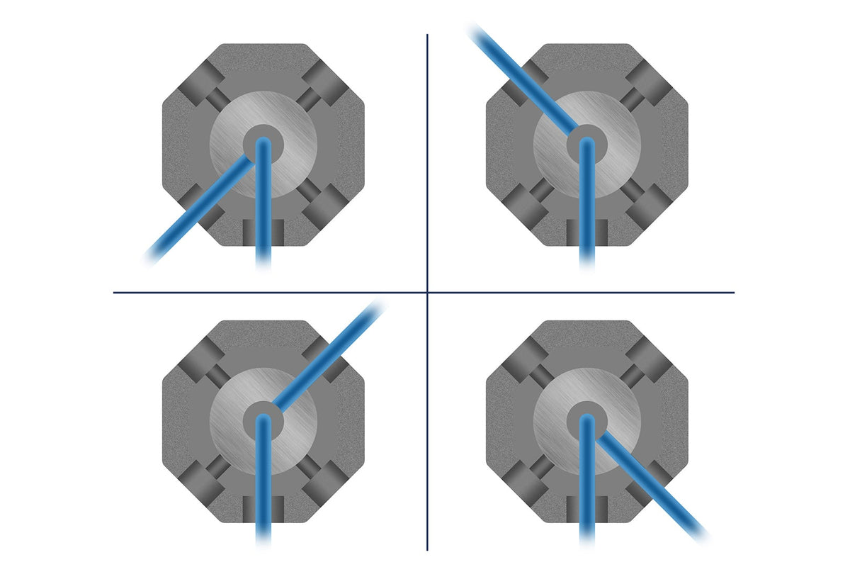 Manual Valve, 4-Port Distribution Flow Path (4-5), PTFE/CTFE, HVP 86788 - Valves Fittings & Tubing - Hamilton Company