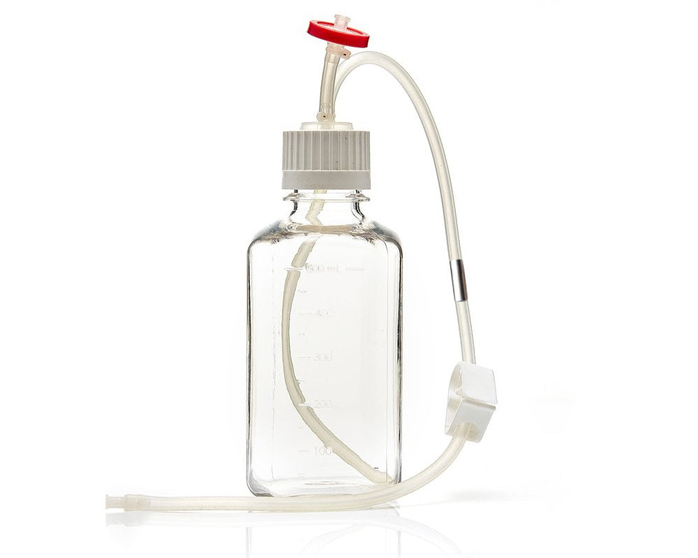 EZBio® MTO 500mL Bottle Assembly, 38-430 VersaCap®, w/ Pinch Pipe, 10/CS (437-8305-FLS) — Foxx Life Sciences