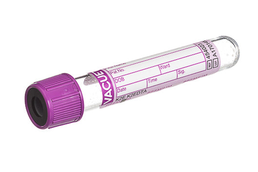 VACUETTE® TUBE, K2E K2EDTA - 4 ml / 13x75 Lavender Cap-Black Ring, Premium - Greiner Bio-One (454023)