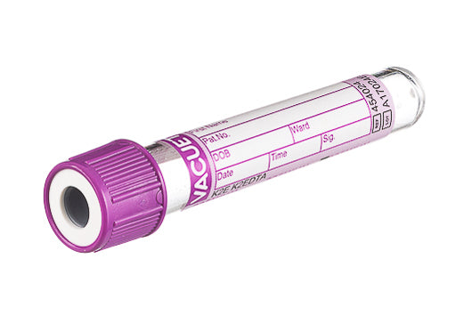 VACUETTE® TUBE, K2E K2EDTA - 2 ml / 13x75 Lavender Cap-White Ring, Premium - Greiner Bio-One (454024)