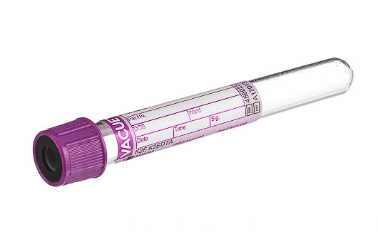 VACUETTE® TUBE, K2E K2EDTA - 6 ml / 13x100 Lavender Cap-Black Ring, Premium - Greiner Bio-One (456023)