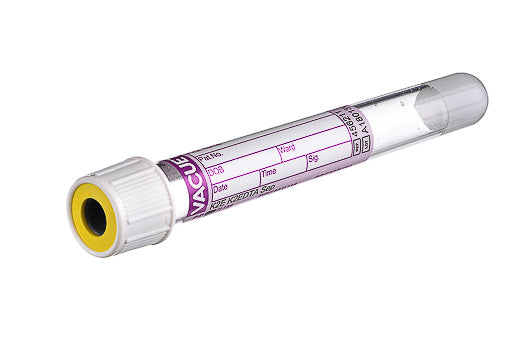 VACUETTE® TUBE, K2E K2EDTA SEPARATOR - 5 ml / 13x100 White Cap-Yellow Ring, Premium - Greiner Bio-One (456211)