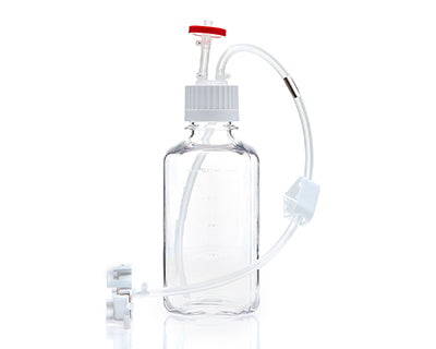 EZBio® MTO 500mL Bottle Assembly, 38-430 VersaCap®, w/ Pinch Pipe, 10/CS (437-8305-FLS) — Foxx Life Sciences