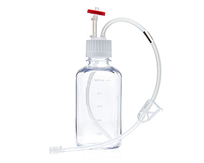 EZBio® MTO 500mL Bottle Assembly, 38-430 VersaCap®, w/ Pinch Pipe, 10/CS (437-8305-FLS) — Foxx Life Sciences