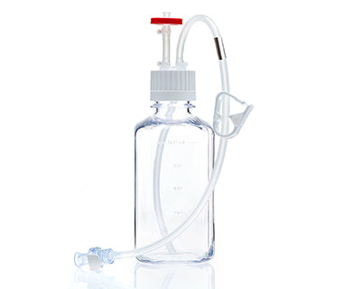 EZBio® MTO 500mL Bottle Assembly, 38-430 VersaCap®, w/ Pinch Pipe, 10/CS (437-8305-FLS) — Foxx Life Sciences