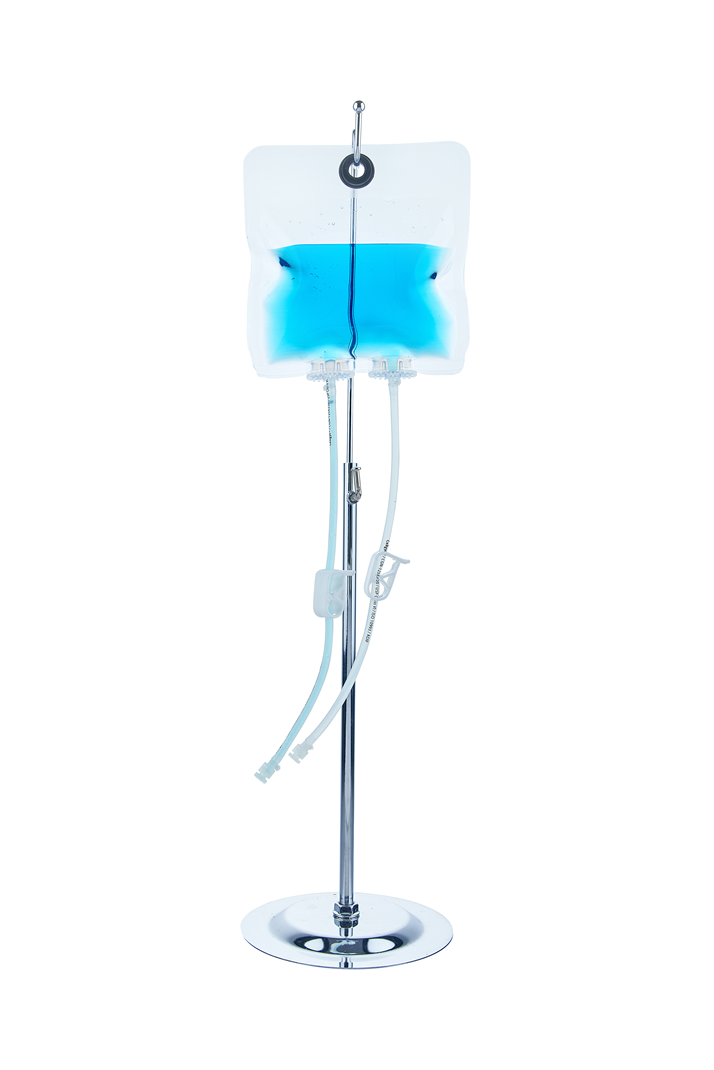 EZBio® Ultra bag Assembly, 500 mL, PE Bag, 2x 1/8" port, TPE Tubing, Sterile, 20/CS (66P-30022N-FLS) — Foxx Life Sciences