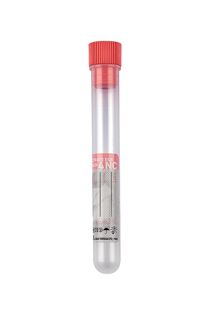 Sedi-Rate Tube with 0.2 ml Sodium Citrate (3.8%) x 0.8 ml Blood (ESR), pink cap (50335)