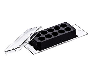 CELLVIEW CELL CULTURE SLIDE, PS, 75/25 MM, GLASS BOTTOM, 10 COMPARTMENTS, STERILE - TC / Single packed - Greiner Bio-One (543078)