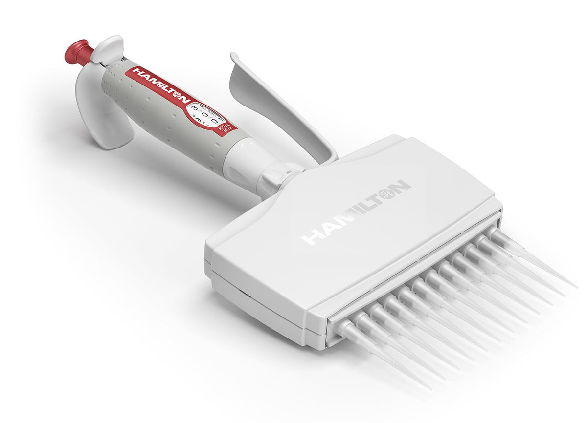 12-Channel Adjustable Volume SoftGrip Pipette 55019-56 - Benchtop & Handheld Solutions - Hamilton Company