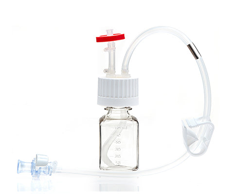 EZBio® MTO 60mL Bottle Assembly, 38-430 VersaCap®, w/ Pinch Pipe, 10/CS (437-8302-FLS) — Foxx Life Sciences