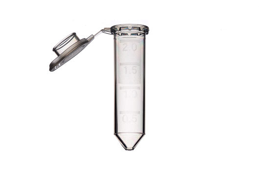 REACTION TUBE, PP, NATURAL, ATTACHED CAP, GRADUATED - 2 ml - Greiner Bio-One (623201)