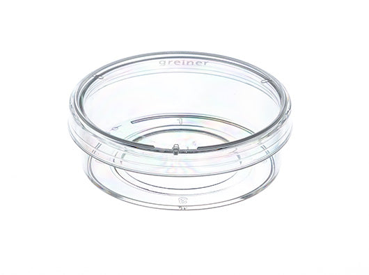 CELLVIEW CELL CULTURE DISH, PS, 35/10 MM, GLASS BOTTOM, 1 COMPARTMENT, STERILE - TC - Greiner Bio-One (627860)
