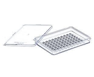 TERASAKI-PLATE, 60 WELL, PS, 83,3/58 MM, CLEAR, TC, WITH LID - 120 pcs./bag - Greiner Bio-One (653190)