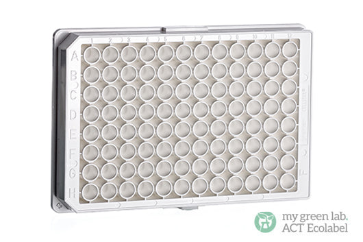 MICROPLATE, 96 WELL - 96 Well Microplates, black / white - F-Bottom / White / High Binding, PS, Sterile, (Chimney Well) - Greiner Bio-One (655074)