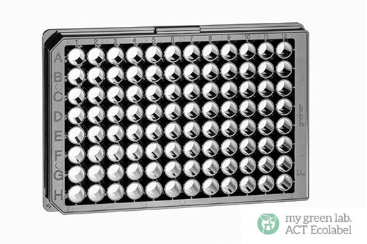 CELL CULTURE MICROPLATE, 96 WELL, PS - Sterile / Yes / F-Bottom (Chimney Well), Black, TC, 10 pcs./bag, Cellstar® - Greiner Bio-One (655087)
