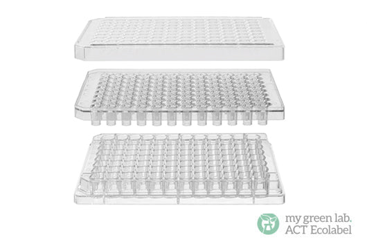 THINCERT 96 WELL HTS INSERT, TC, STERILE, WITH RECEIVER PLATE, F-BOTTOM, LID WITH CONDENSATION RINGS - Permeable Pc Membrane, Pore Diameter: 0.4 µm - Greiner Bio-One (655640)