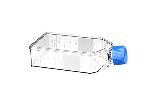 CELL CULTURE FLASK, PS, ADVANCED TC, CLEAR, STERILE - 250 ml / Blue Filter Screw Cap - Greiner Bio-One (658975)