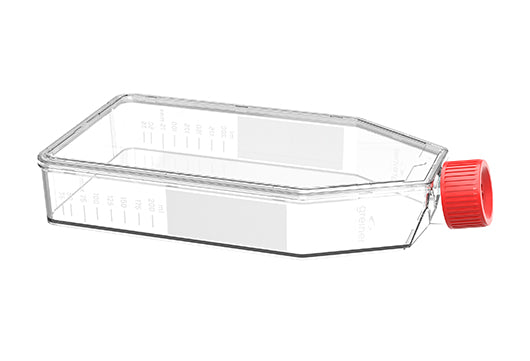 CELL CULTURE FLASK, PS, CLEAR, CELLSTAR® TC, STERILE - 550 ml / Red Filter Screw Cap - Greiner Bio-One (660175)