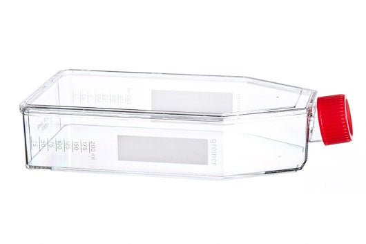 CELL CULTURE FLASK, PS, CLEAR, CELLSTAR® TC, STERILE - 650 ml / Red Standard Screw Cap - Greiner Bio-One (661160)