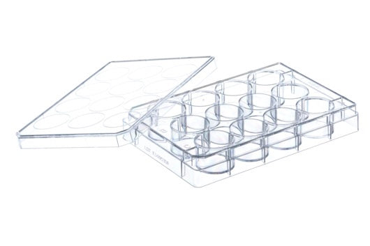 CELL CULTURE MULTIWELL PLATE, PS, CLEAR, CELLSTAR®, TC, LID WITH CONDENSATION RINGS - 12 Well / Sterile - Greiner Bio-One (665180)