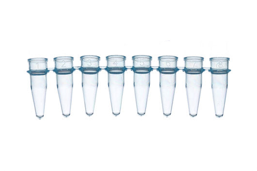 SAPPHIRE PCR 8-TUBE STRIPS, 0.2 ML, PP, WITHOUT CAP - Blue - Greiner Bio-One (673274)