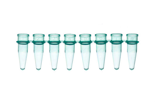 SAPPHIRE PCR 8-TUBE STRIPS, 0.2 ML, PP, WITHOUT CAP - Green - Greiner Bio-One (673275)
