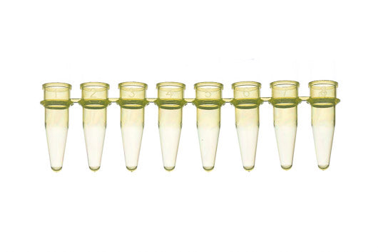 SAPPHIRE PCR 8-TUBE STRIPS, 0.2 ML, PP, WITHOUT CAP - Yellow - Greiner Bio-One (673276)